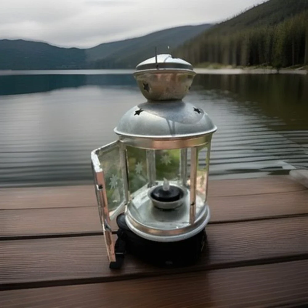 6 Silver Metal IKEA LANTERNS Star Etched Glass ROTERA Hanging Candle Light VTG